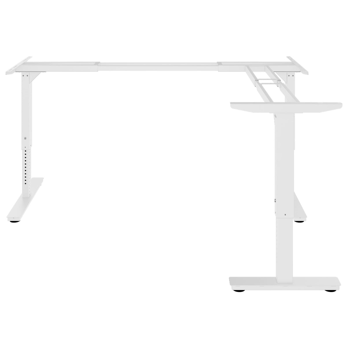 SCALE corner desk frame | 1075 - 1800 x 1075 - 1800 mm, manually height-adjustable, white  - 2 Lightbox Main Image