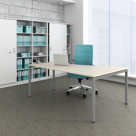 NOVA Angle Desk | Angolo a sinistra, 1800 x 1200 mm, acero