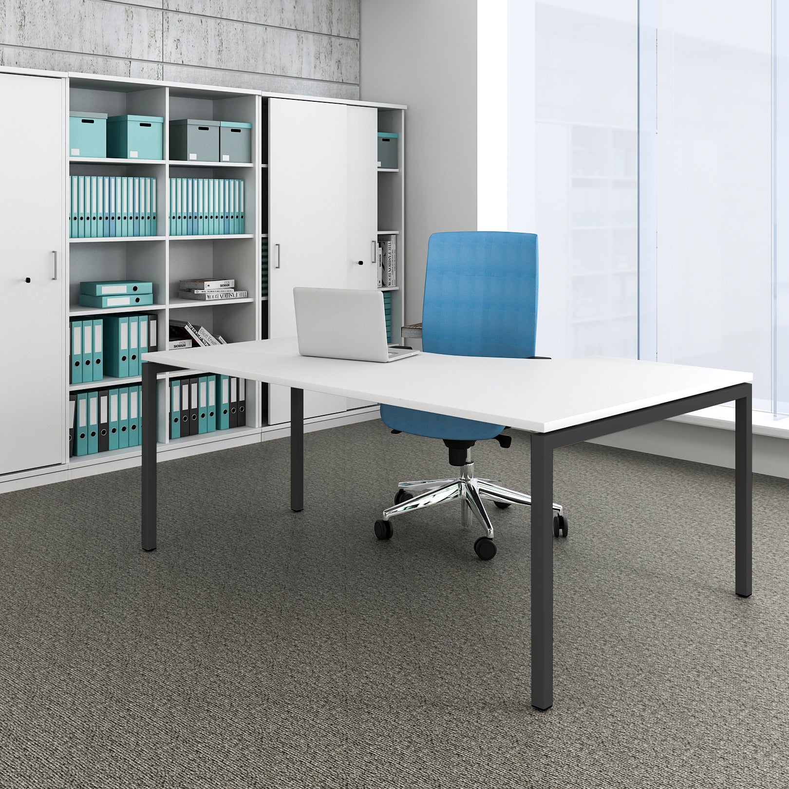 NOVA Angle Desk | Angle à gauche, 1800 x 1200 mm, blanc