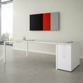 NOVA Combinaison d'angle | Avec armoire de pharmacien, angle à gauche, 2200 x 1200 mm, blanc - 1 Thumbnail Image