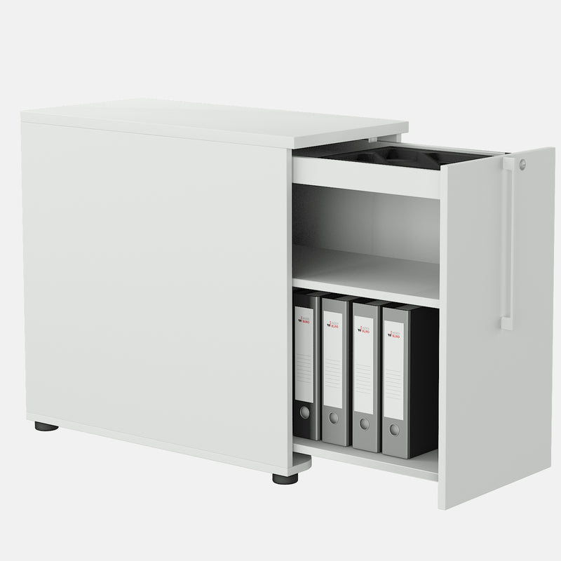 NOVA Combinaison d'angle | Avec armoire de pharmacien, angle à gauche, 2200 x 1200 mm, blanc - 4 Main Image
