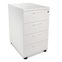 NOVA Winkelkombination | Mit Standcontainer, Winkel rechts, 1800 x 1630 mm, Weiß