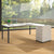 NOVA Angle combination | With stand container, angle on the right, 1800 x 1630 mm, white