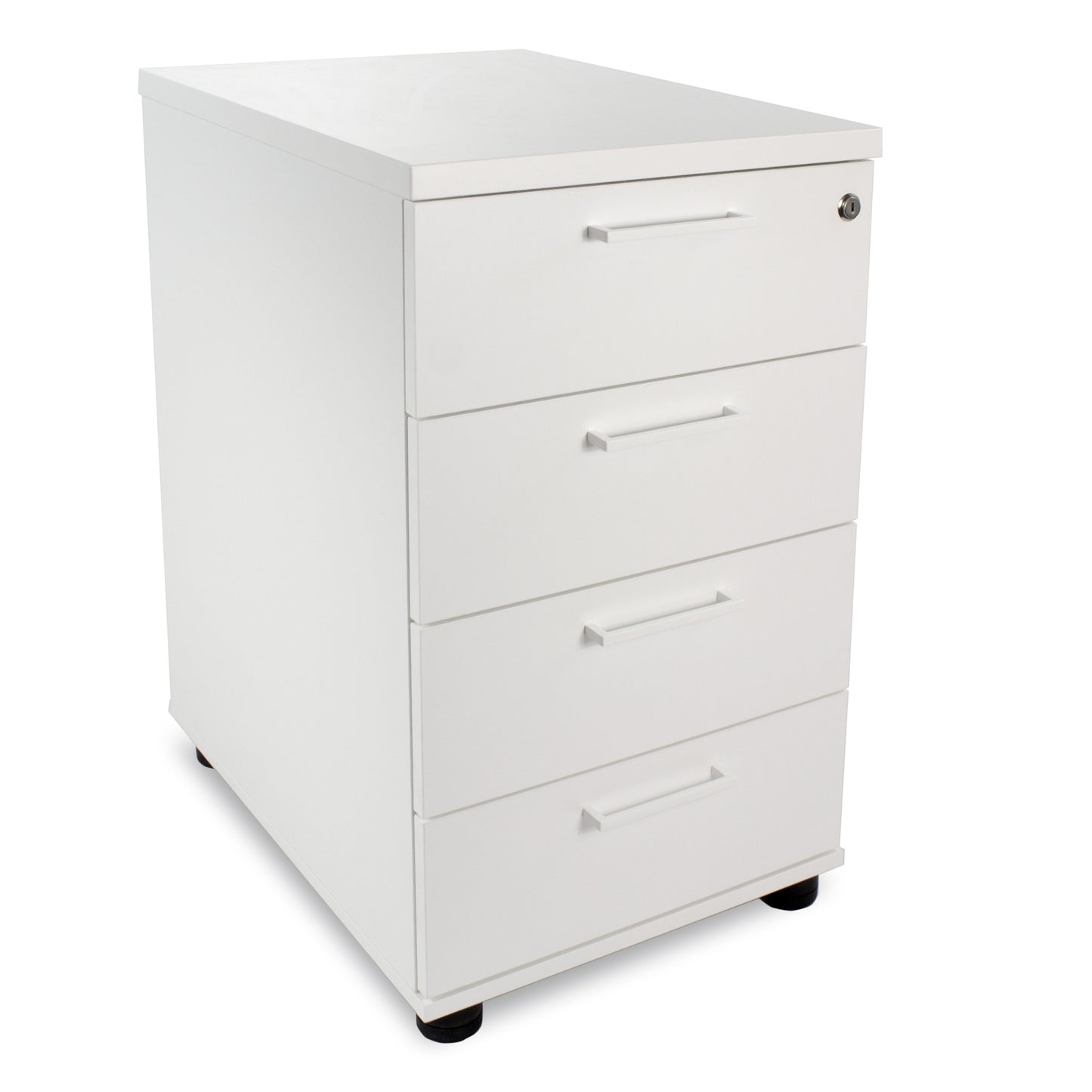 NOVA Combinaison d'angle | Avec conteneur de support, angle à gauche, 1800 x 1630 mm, blanc