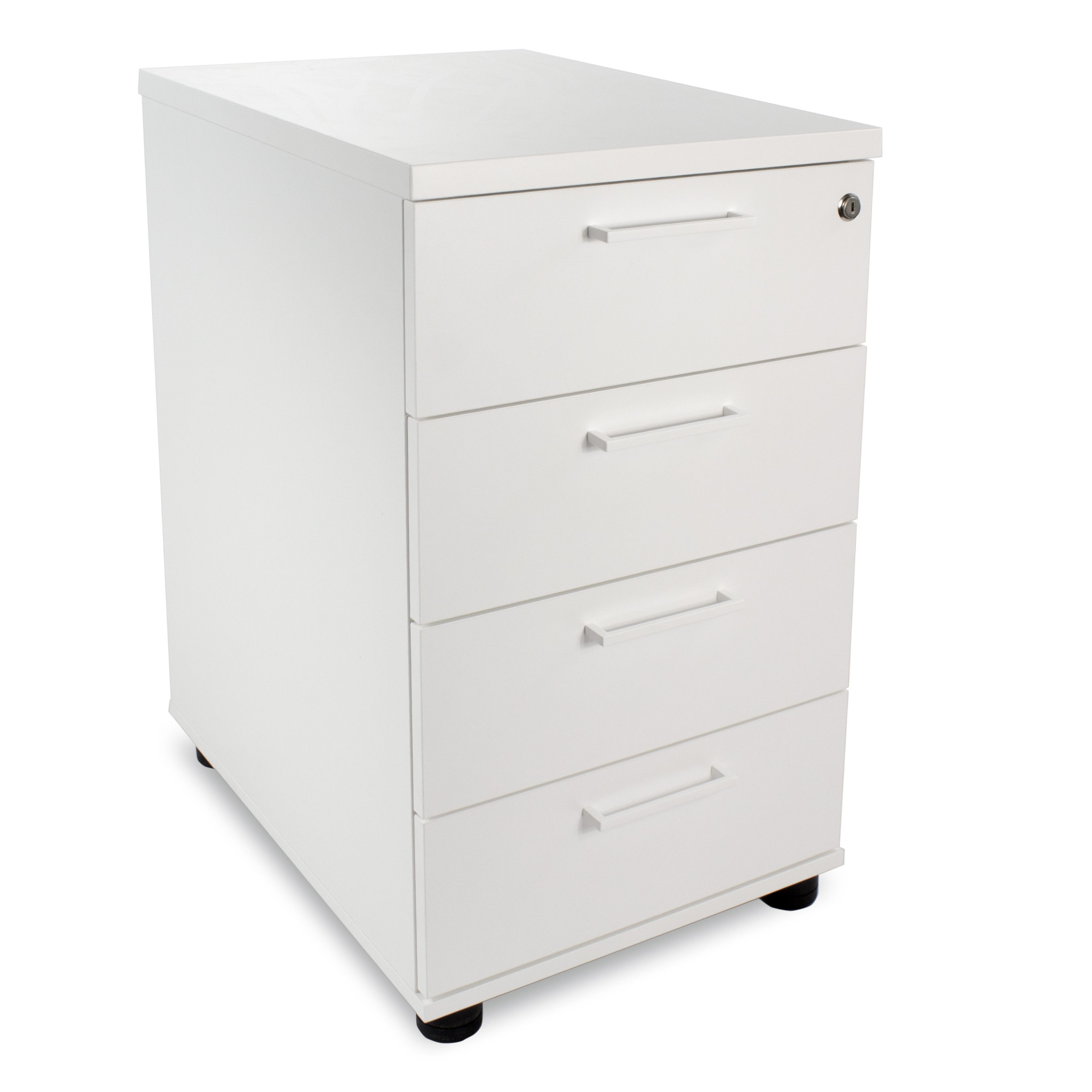 NOVA Combinaison d'angle | Avec conteneur de support, angle à gauche, 1800 x 1630 mm, blanc
