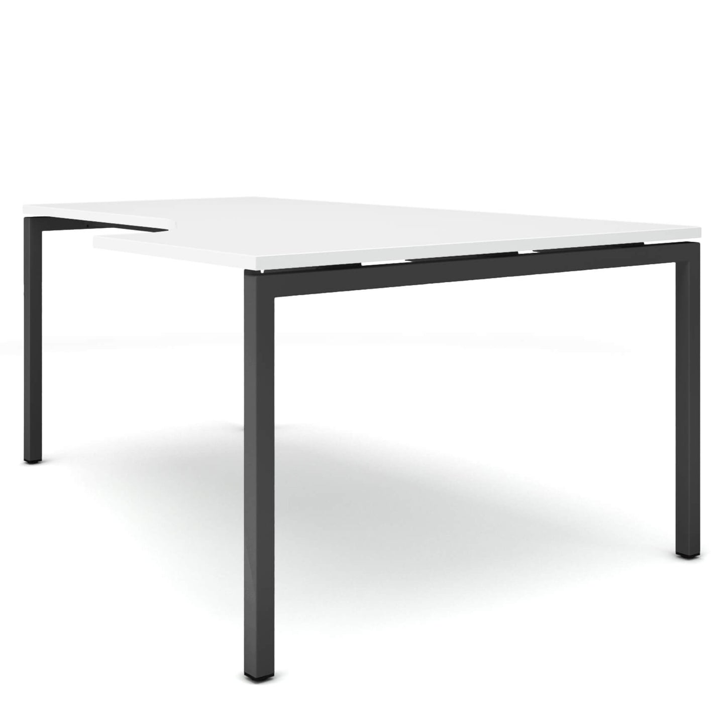 NOVA Winkelschreibtisch | Winkel rechts, 1800 x 1200 mm, Weiß