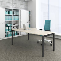 Bureau d'angle NOVA | Angle droit, 1800 x 1200 mm, érable