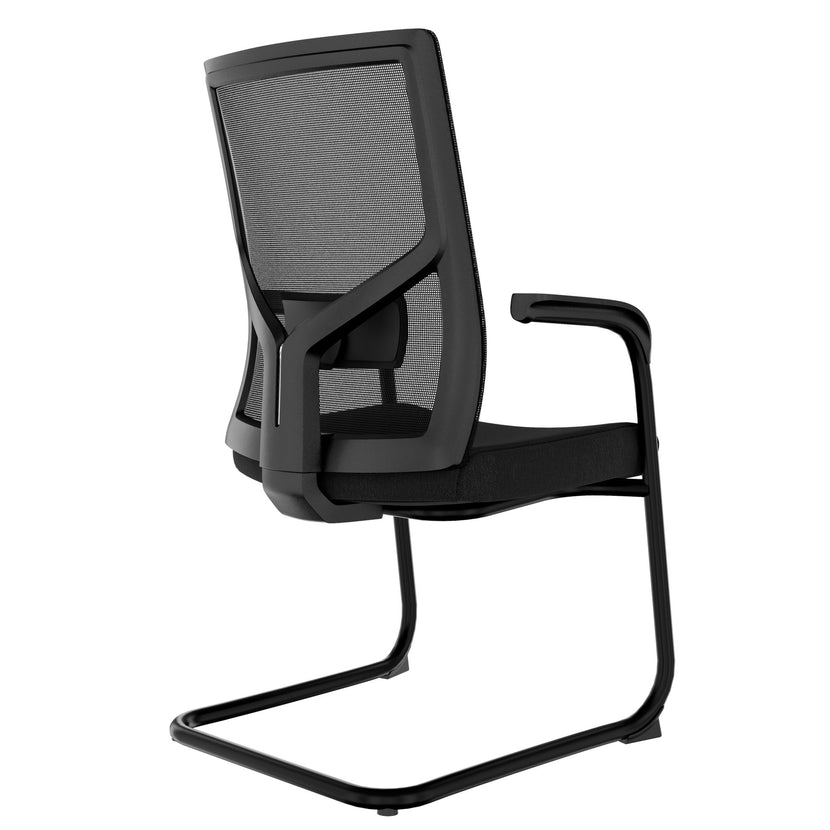 Y-frame Freischwinger | With adjustable lordosis support, black
