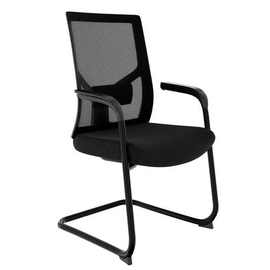 Y-frame Freischwinger | With adjustable lordosis support, black