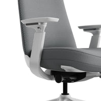 YUCAN Bürodrehstuhl | 4D-Armlehnen, Synchronmechanik, Silbergrau