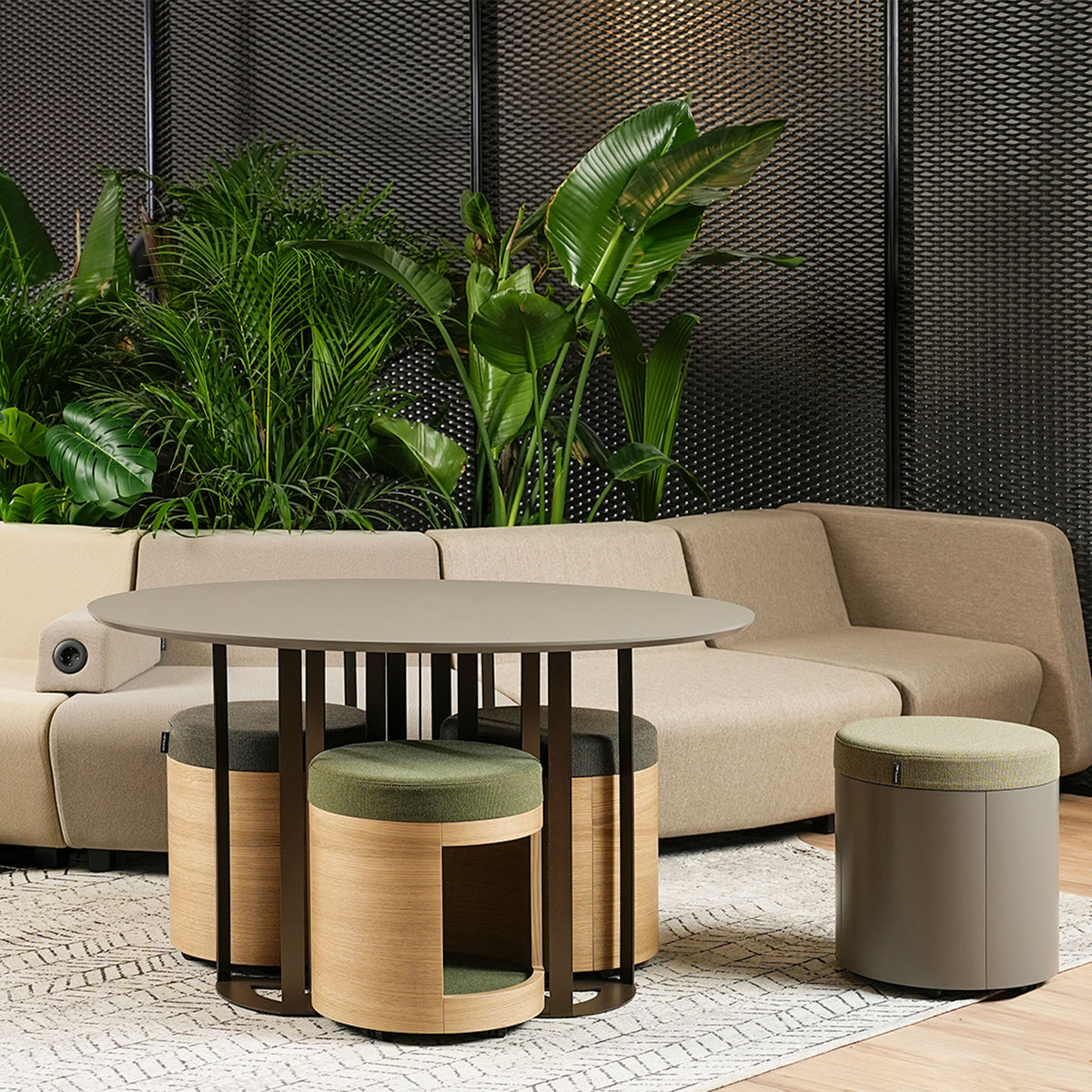 ZooZoo Sitzhocker | Ø400 mm, mit Ablagefach