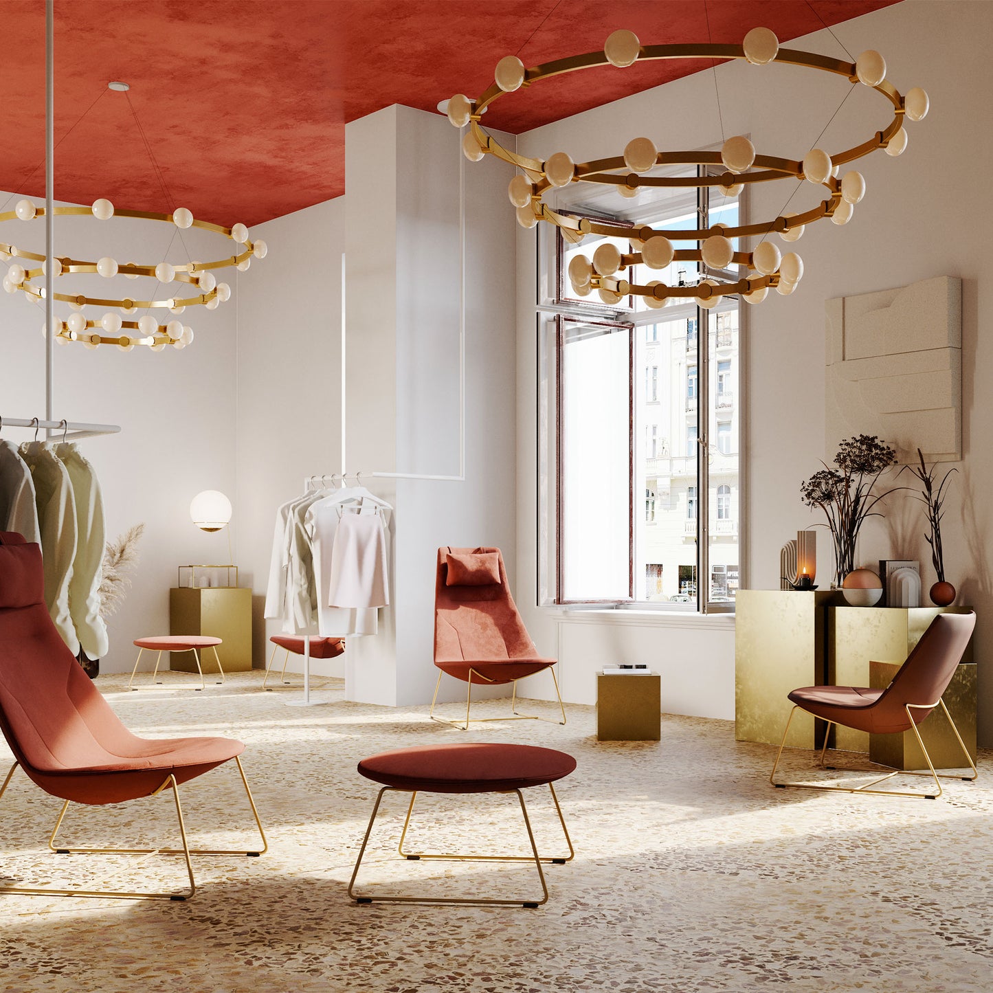 profim – CHIC LOUNGE Sessel | Kufengestell oder 4-armiges-Fußkreuz, hohe Rückenlehne