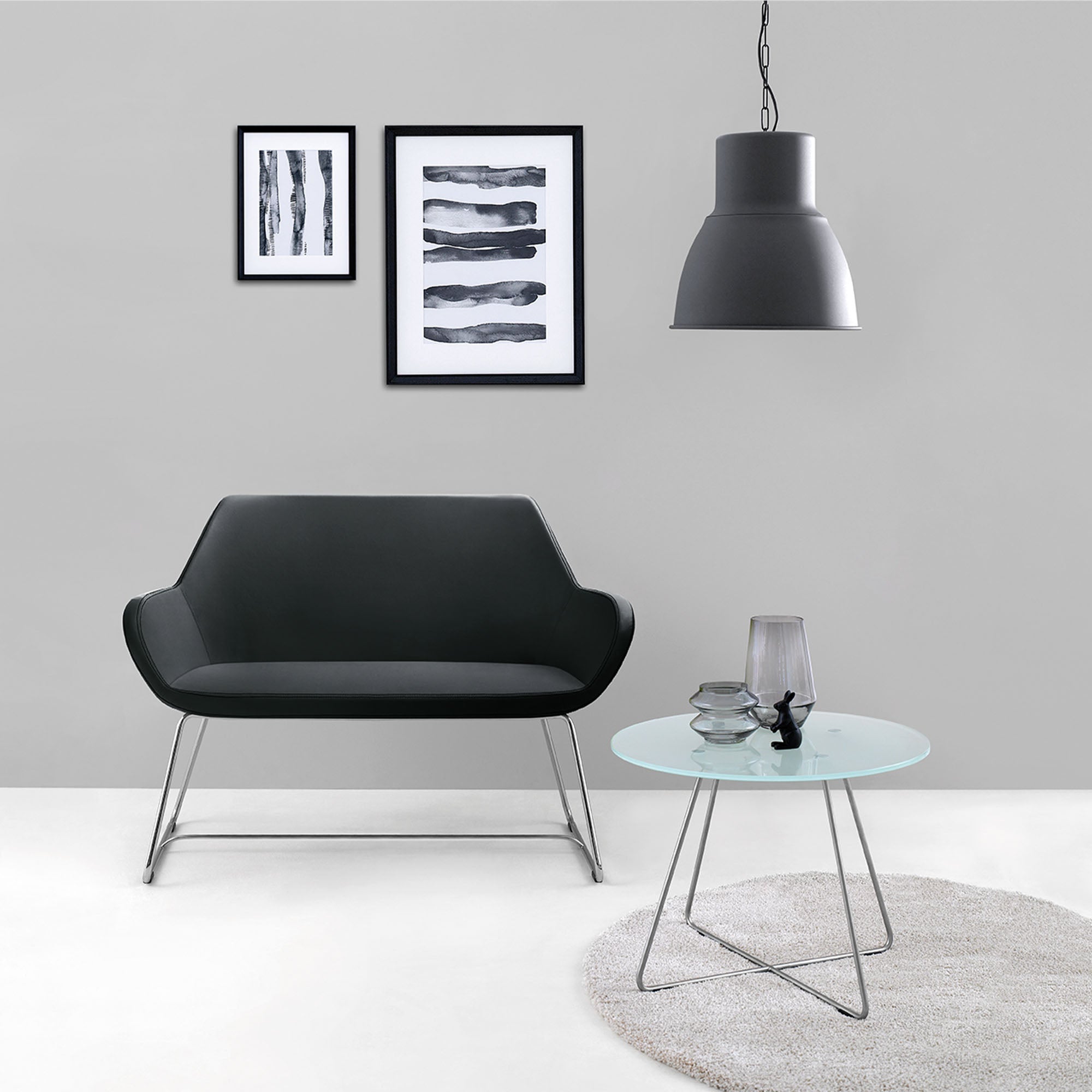 profim – FAN Sofa | 2-Sitzer, Kufengestell