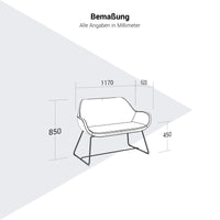 profim – FAN Sofa | 2-Sitzer, Kufengestell