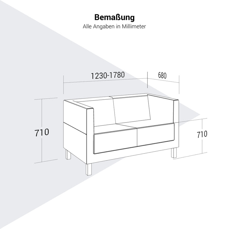 profim – Vancouver Lite Sofa | 4-Fuß- oder Kufengestell, 2-3 Sitzer - 11 Main Image