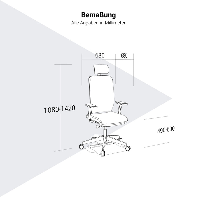 profim – VerisNet Bürodrehstuhl | Synchronmechanik, Netzrücken - 10 Main Image
