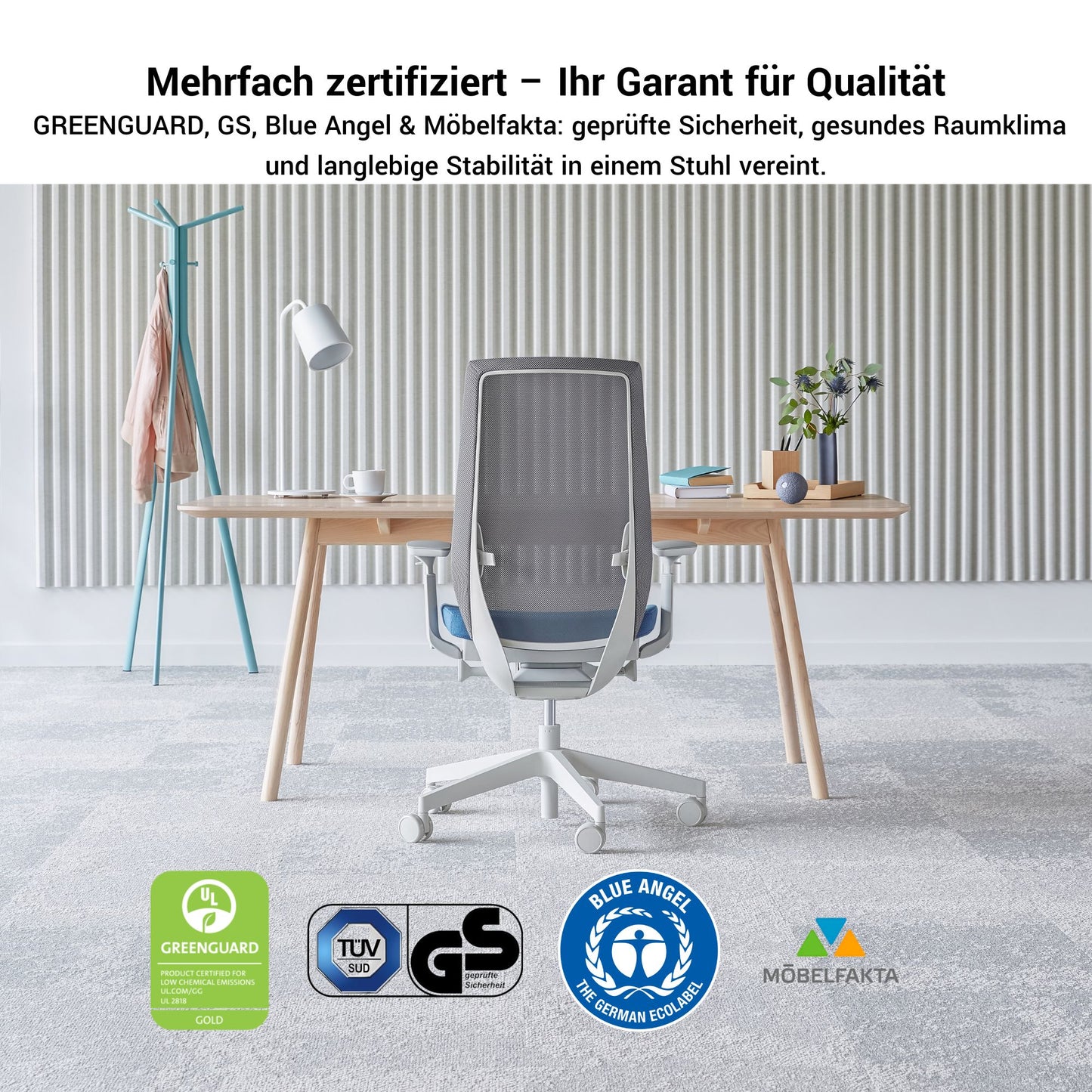 profim - AccisPro Bürodrehstuhl | Synchronmechanik, SmartHPS, Netzrücken, 4D-Armlehnen