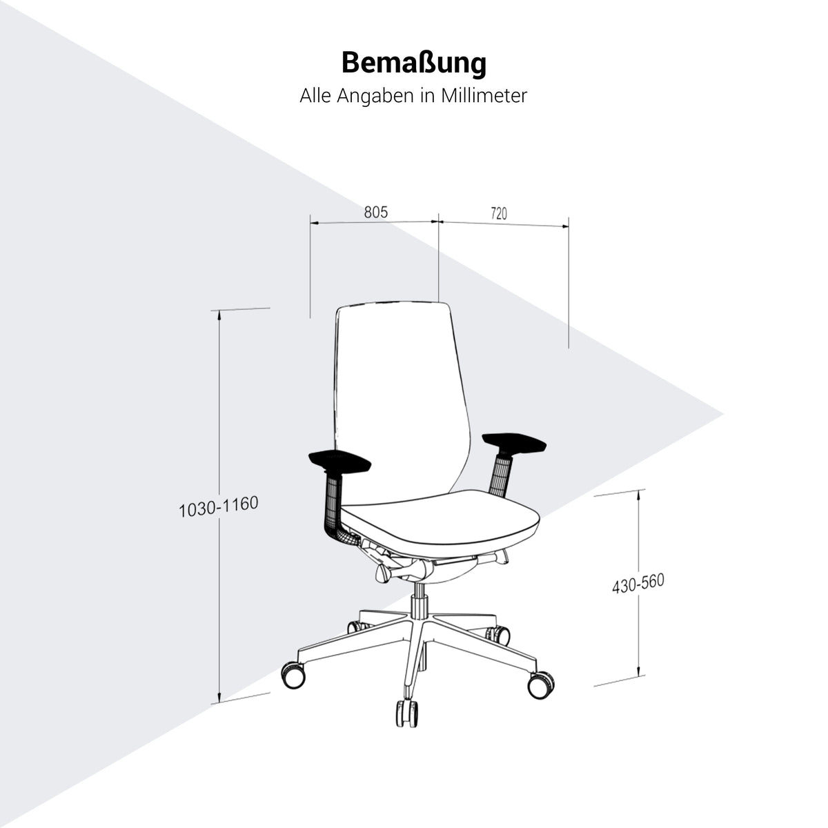 profim - AccisPro Bürodrehstuhl | Synchronmechanik, SmartHPS, Netzrücken, 4D-Armlehnen - 11 Lightbox Main Image
