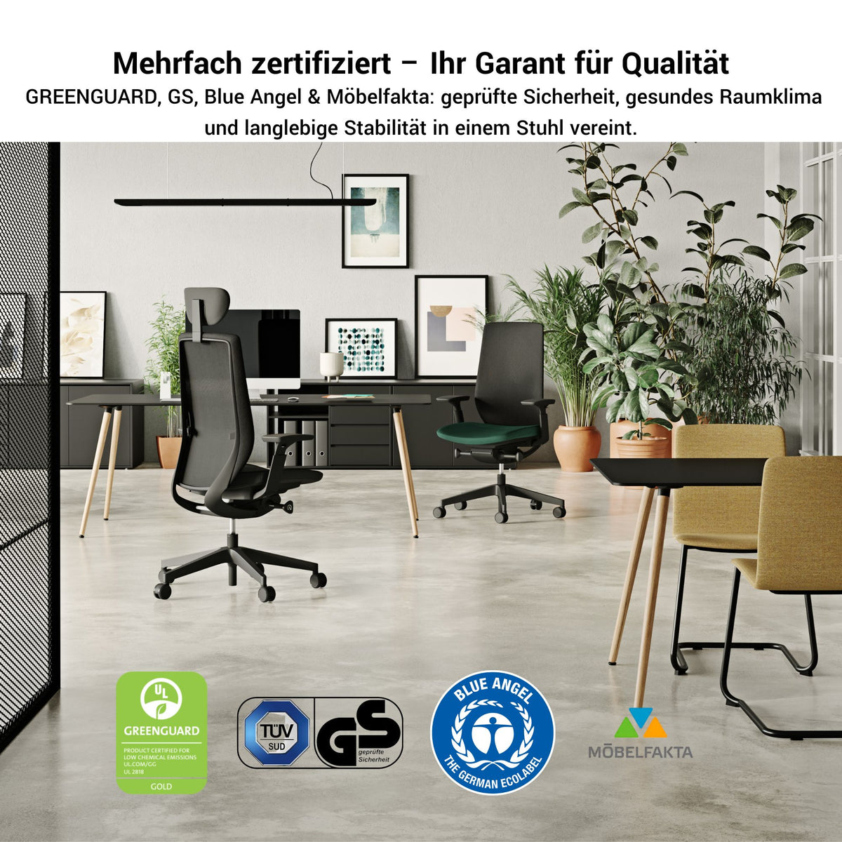 profim - AccisPro Bürodrehstuhl | Synchronmechanik, SmartHPS, Netzrücken, Kopfstütze - 9 Lightbox Main Image