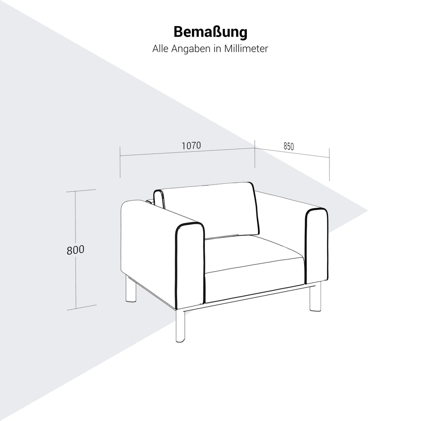 profim - DECENTA Lounge-Sessel | 1-Sitzer, feste Armlehnen