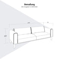profim - DECENTA Sofa | 3-Sitzer, feste Armlehnen - 6 Thumbnail Image
