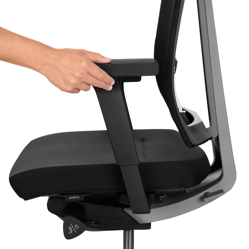 profim - XENON 101 SFL Net Office Swivel Chair | Support de la lordose, retour en arrière, noir