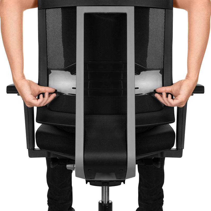 profim - XENON 101 SFL Net Office Swivel Chair | Support de la lordose, retour en arrière, noir