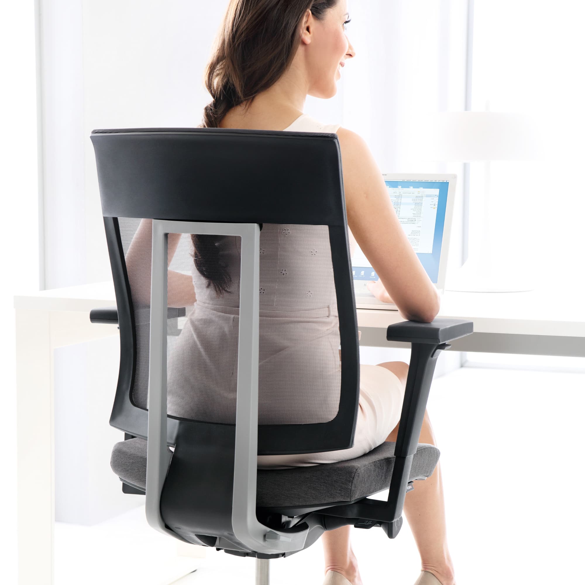 profim - XENON 101 SFL Net Office Swivel Chair | Support de la lordose, retour en arrière, noir