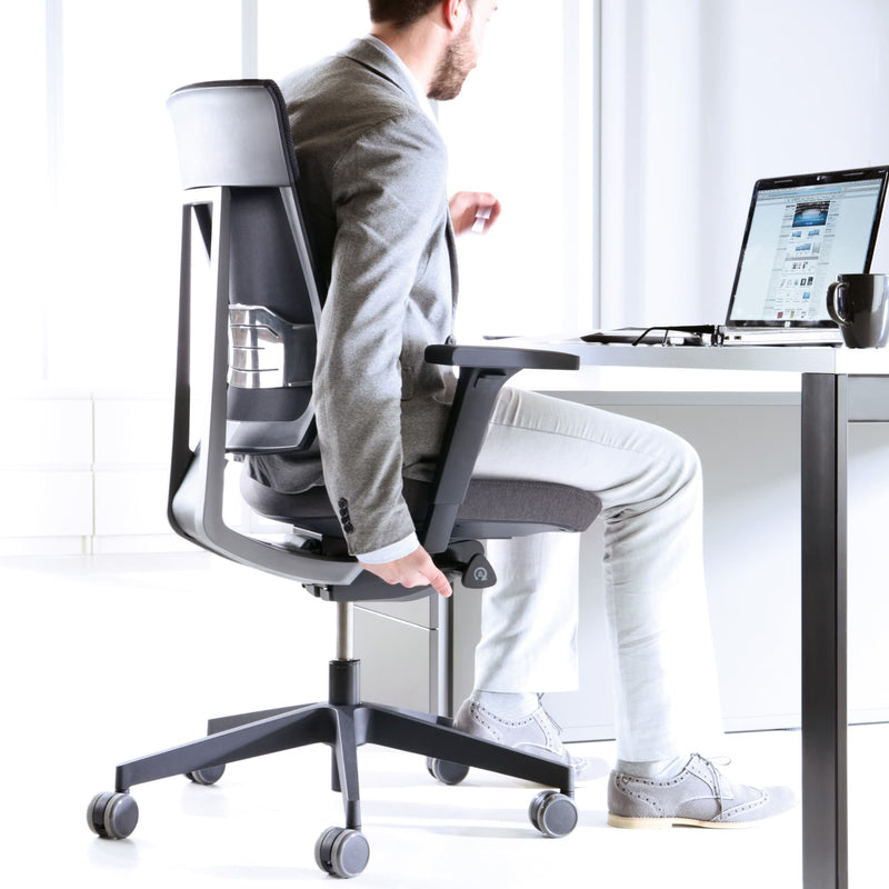 profim - XENON 101 SFL Chaise de bureau pivotante Net | Soutien lombaire, dossier en résille, noir  - 20 Main Image