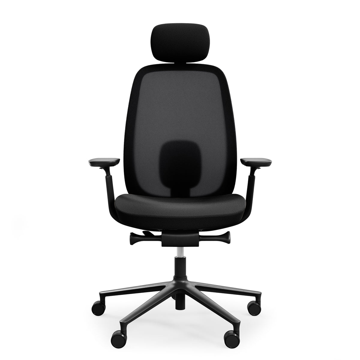 profim - PACE office swivel chair | Synchronous mechanism, mesh backrest, black - 2 Lightbox Main Image