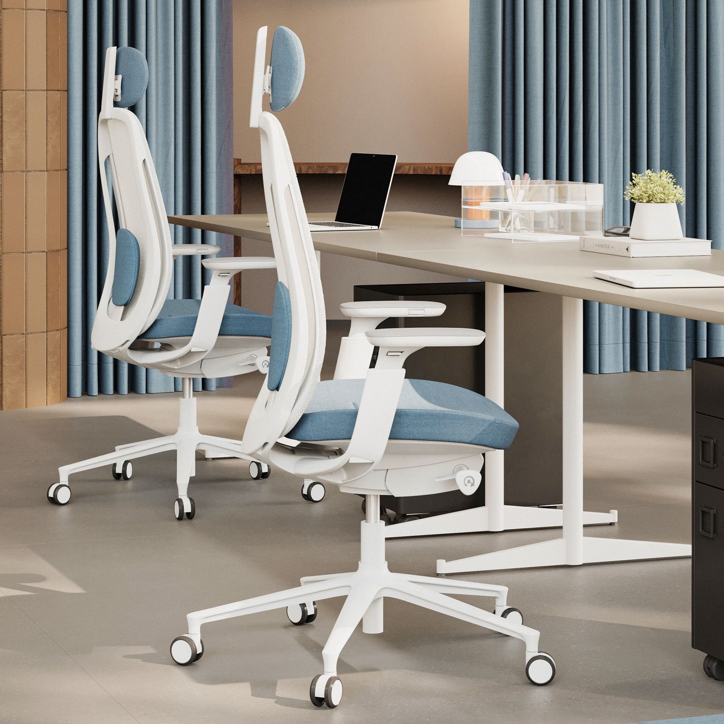 profim - Sedia girevole da ufficio PACE | Meccanismo sincronizzato, schienale in rete, nero