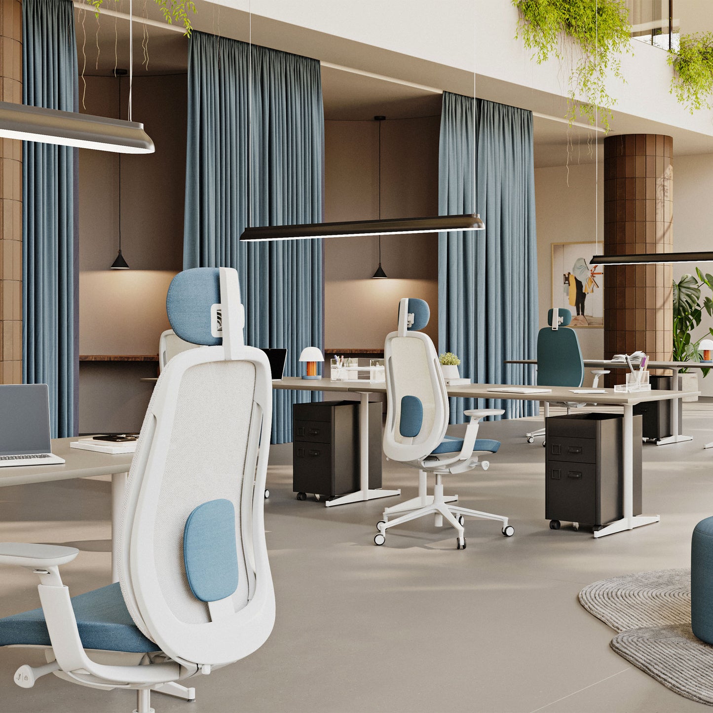 profim - Sedia girevole da ufficio PACE | Meccanismo sincronizzato, schienale in rete, nero