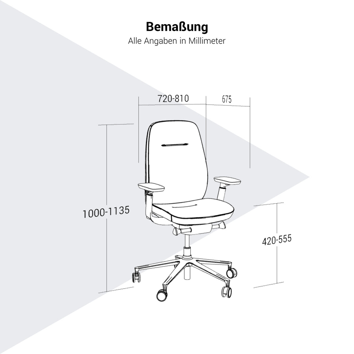 profim - PACE Bürodrehstuhl | Synchronmechanik, Netzrücken