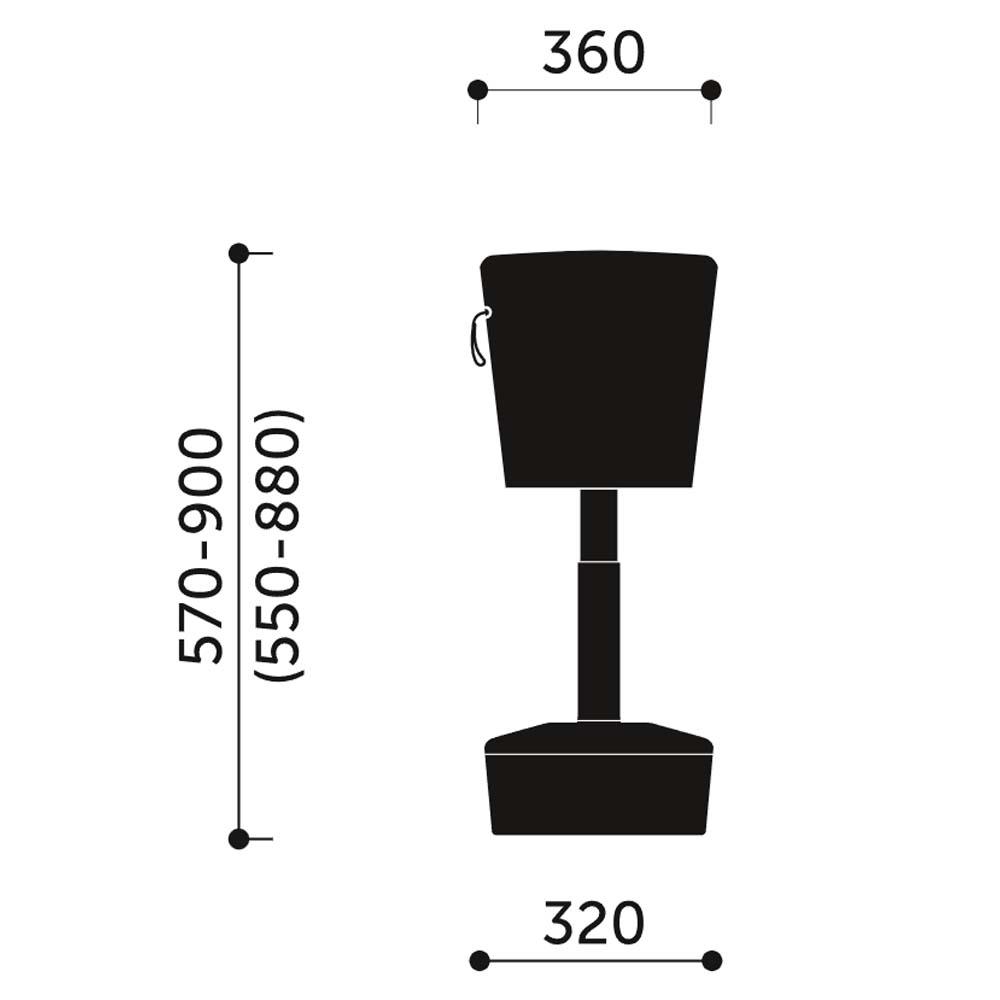 profim - MICKEY Sitzhocker | Ø 360 mm, Sitzhöhe 570 - 900 mm - 8 Lightbox Main Image