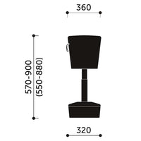 profim - MICKEY Sgabello di sedile | Ø 360 mm, altezza del sedile 570 - 900 mm