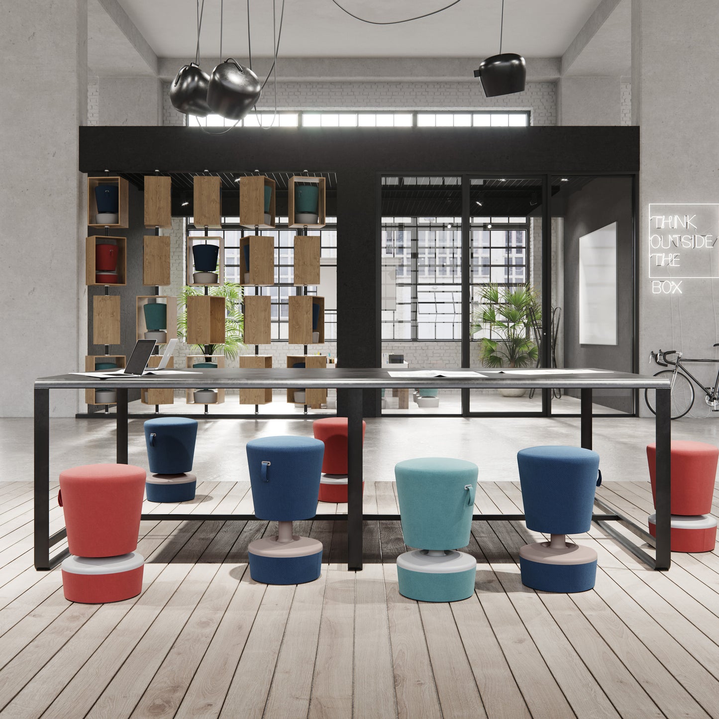 profim - MICKEY Sgabello di sedile | Ø 360 mm, altezza del sedile 570 - 900 mm