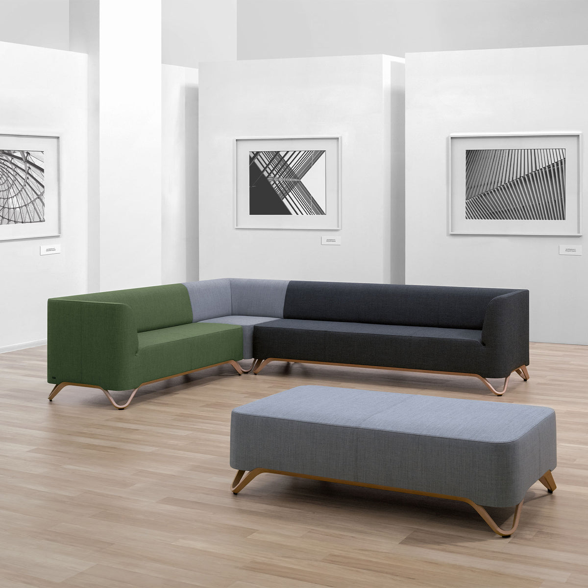 profim - SoftBox Couch | 2- oder 3-Sitzer, Kufengestell