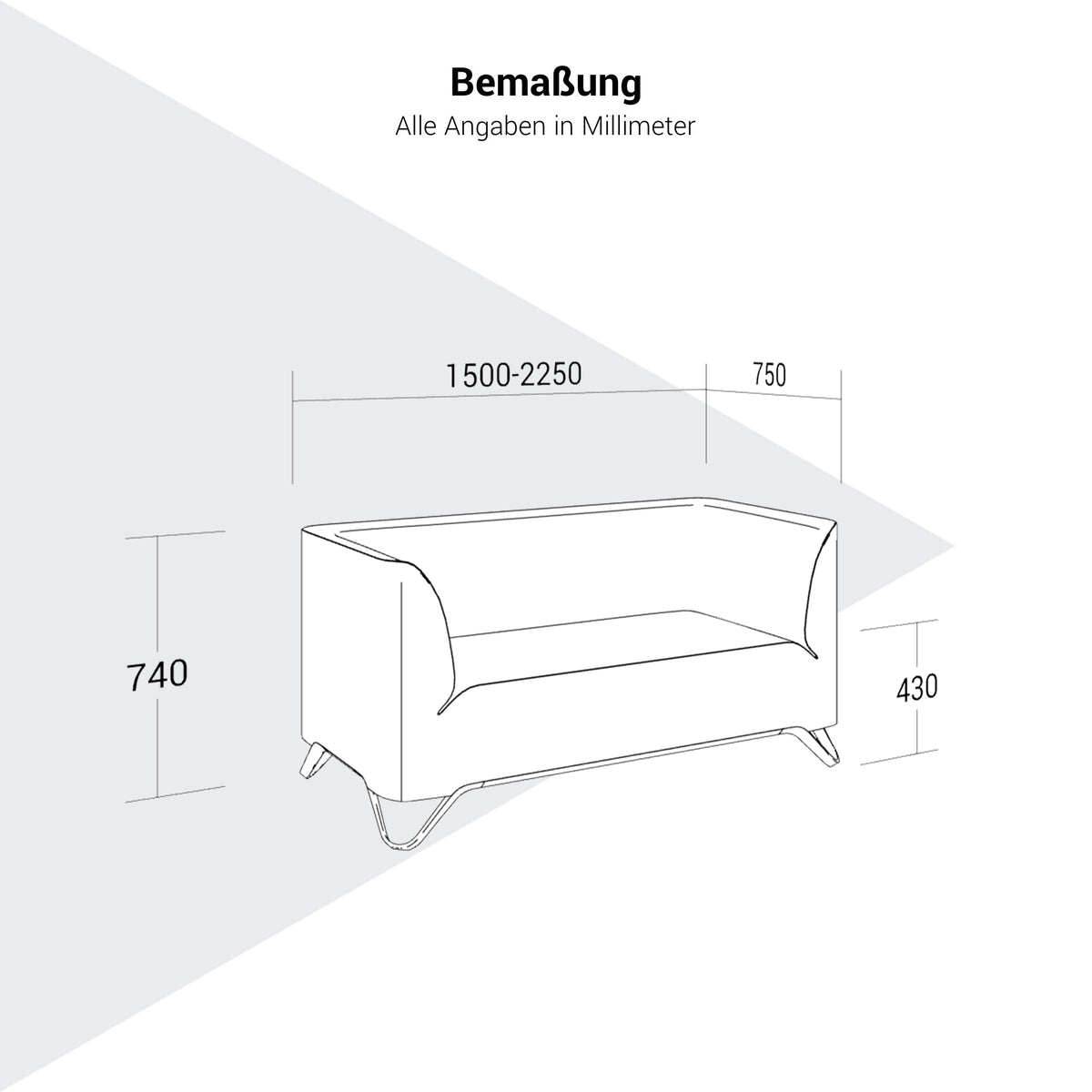 profim - SoftBox Couch | 2- oder 3-Sitzer, Kufengestell - 9 Lightbox Main Image