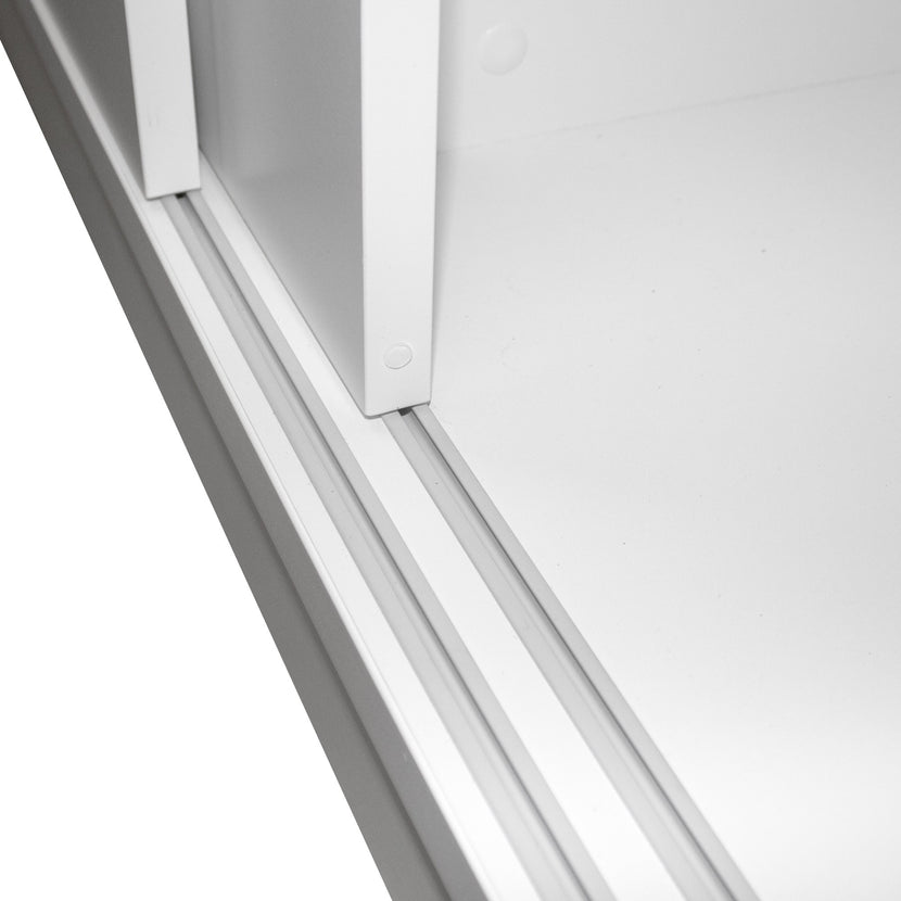 UNI Sliding door cabinet | 3 Oh, 1200 x 1143 mm, pearl gray